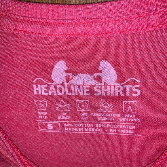 Women’s S HEADLINE SHIRTS Heathered Red Hot Shit Pepper Sauce Running Bottle Tee - Picture 5 of 7